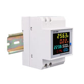 Tomzn D52-2066 6IN1 din rail AC 220V 100A Voltage Current KWH Electric energy meter with Frequency and Power Factor